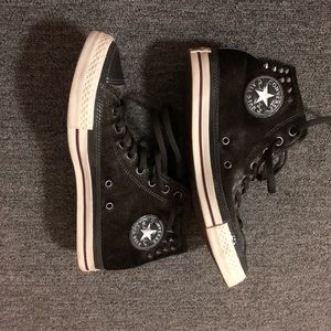 Velvet embellished converse
